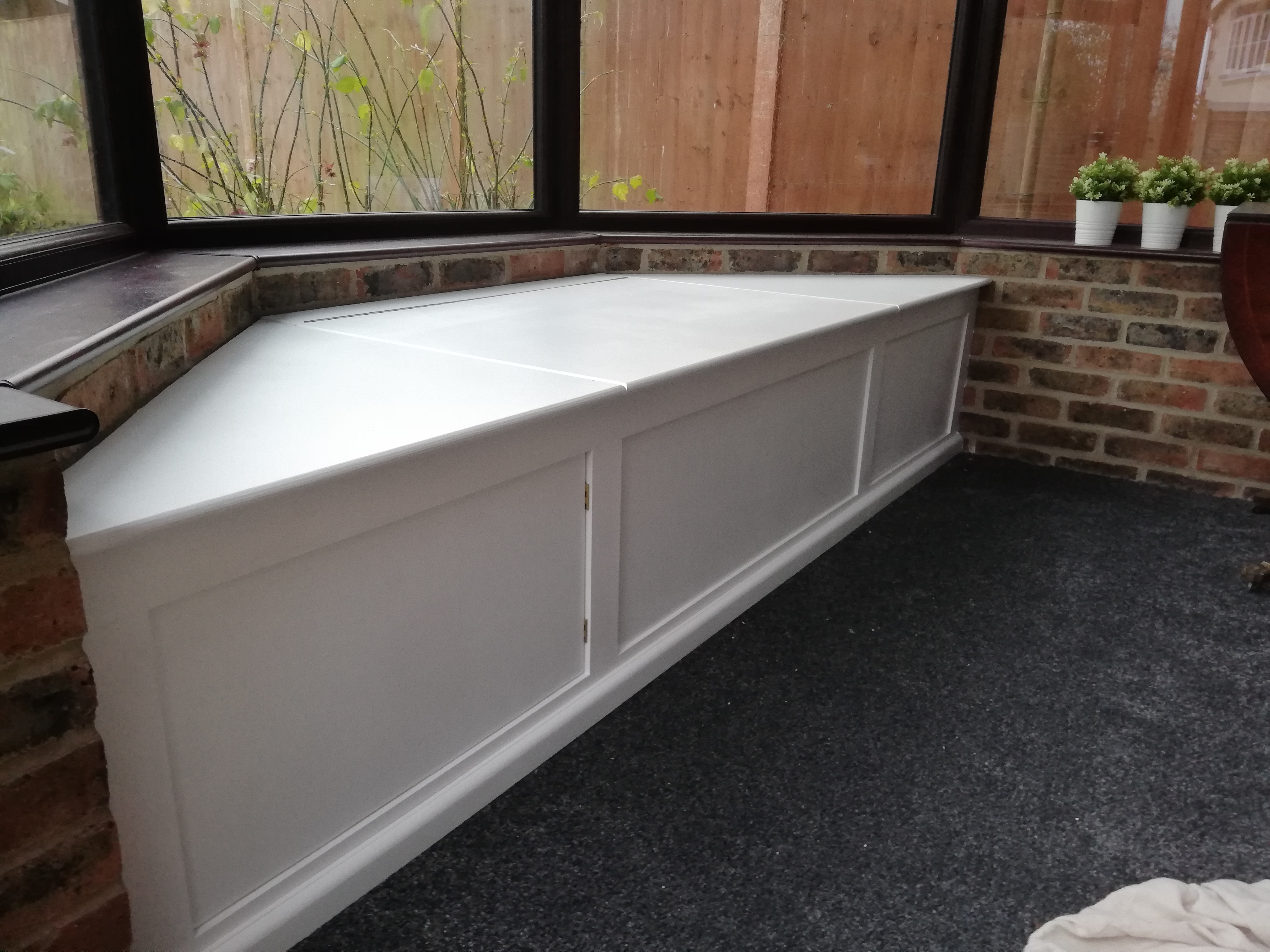 Bespoke window seat joinery